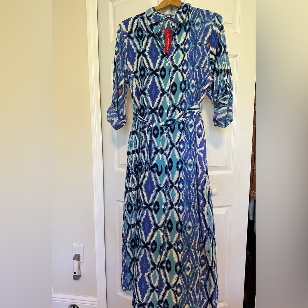 Muestrarios  Full-Length Shirtdress 100% polyester. NWT